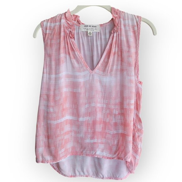 Anthropologie Cloth & Stone Pink Sleeveless Top XS - Picture 2 of 10